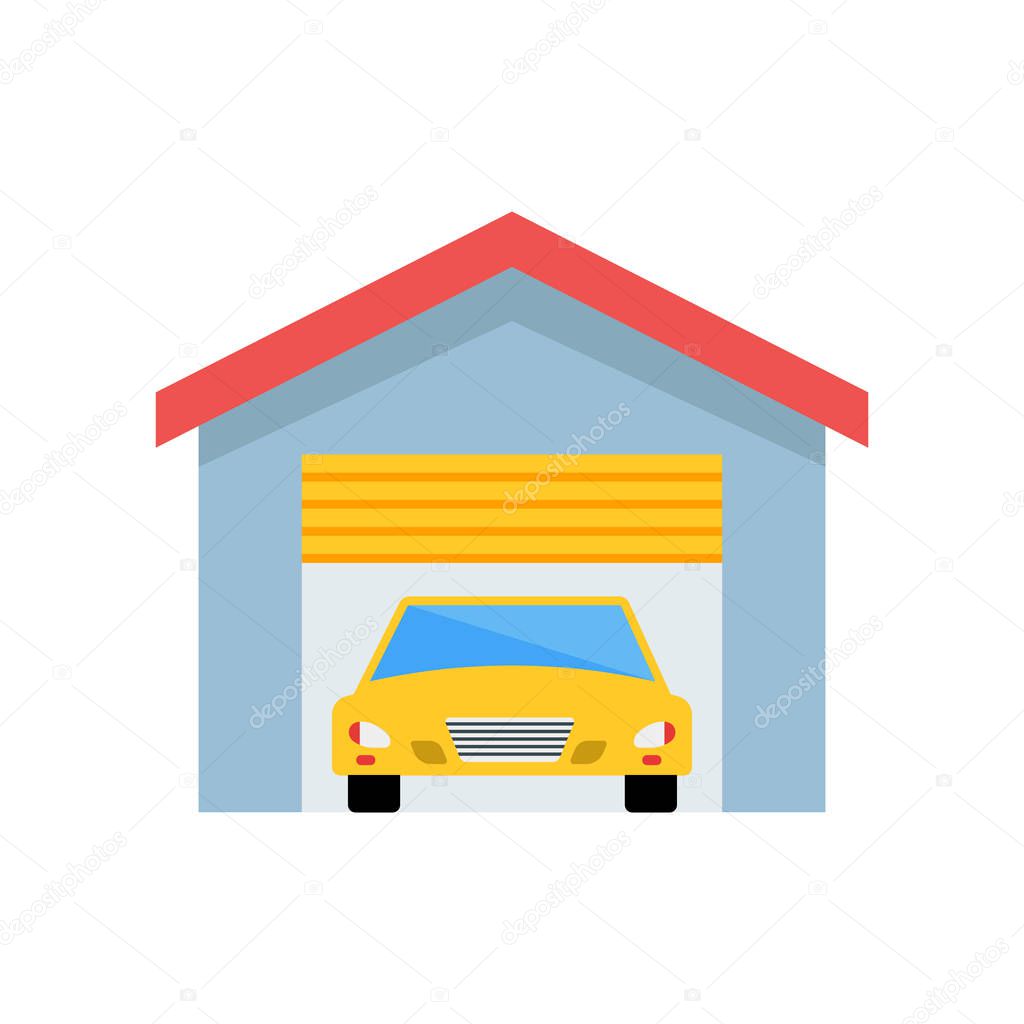 Garage icon vector isolated on white background for your web and mobile app design, Garage logo concept