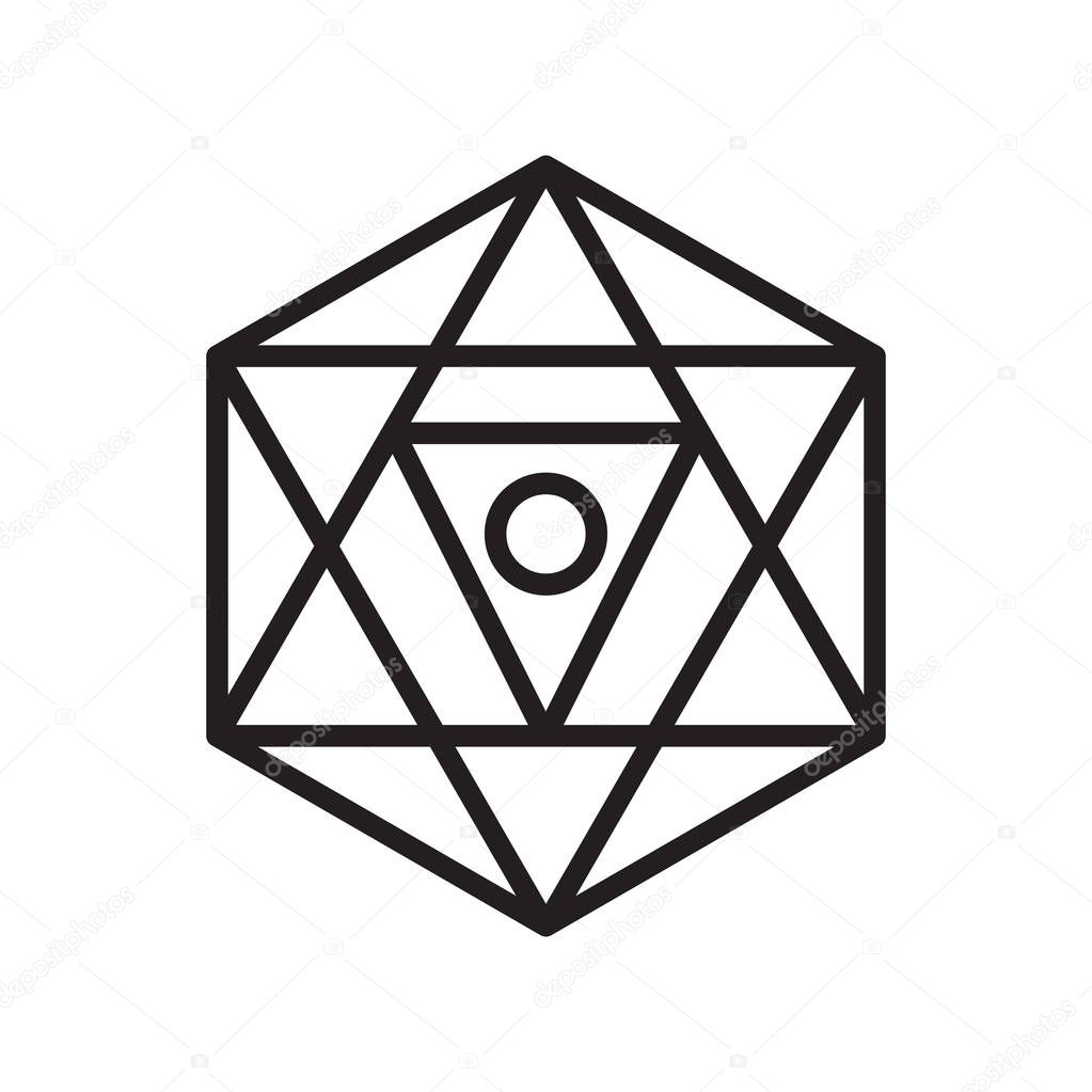 Octahedron icon vector isolated on white background for your web and mobile app design, Octahedron logo concept