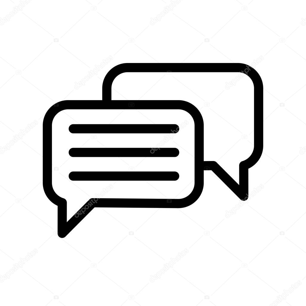 Chat icon vector isolated on white background for your web and mobile app design, Chat logo concept