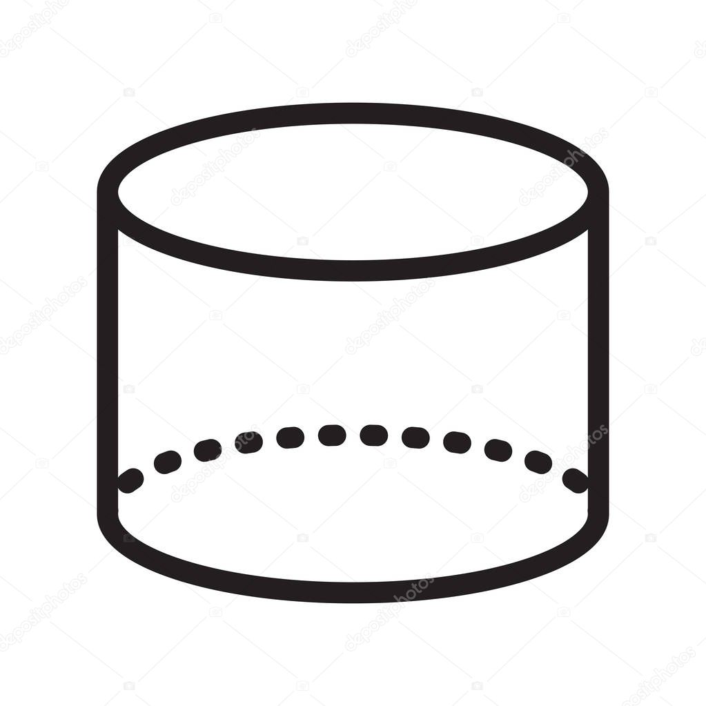Cylinder icon vector isolated on white background for your web and mobile app design, Cylinder logo concept