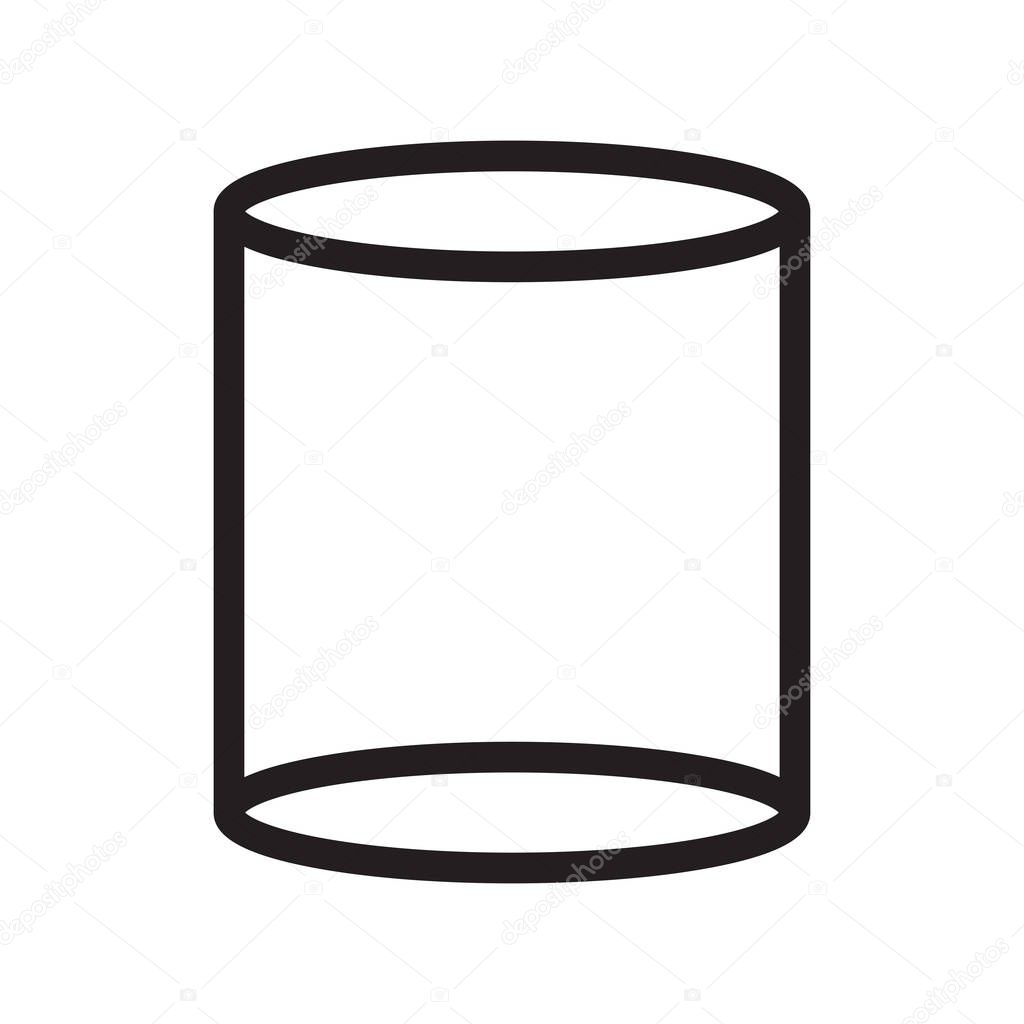 Cylinder icon vector isolated on white background for your web and mobile app design, Cylinder logo concept