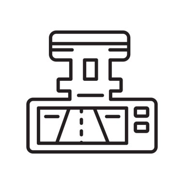 Web ve mobil uygulaması tasarım, kamera logo kavramı için beyaz arka plan üzerinde izole kamera simge vektör