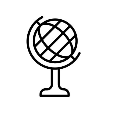 Simge vektör web ve mobil uygulaması tasarımı, küre logo kavramı için izole üzerinde beyaz arka plan