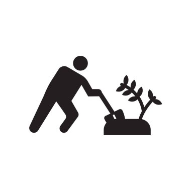 Bahçe simge vektör işareti ve beyaz arka plan üzerinde Bahçe logo kavramı izole sembolü