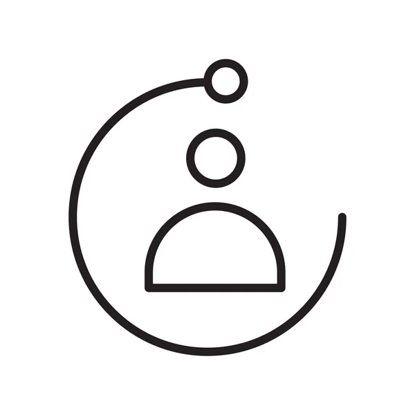 Icono de usuario signo vectorial y símbolo aislado sobre fondo blanco, U — Vector de stock