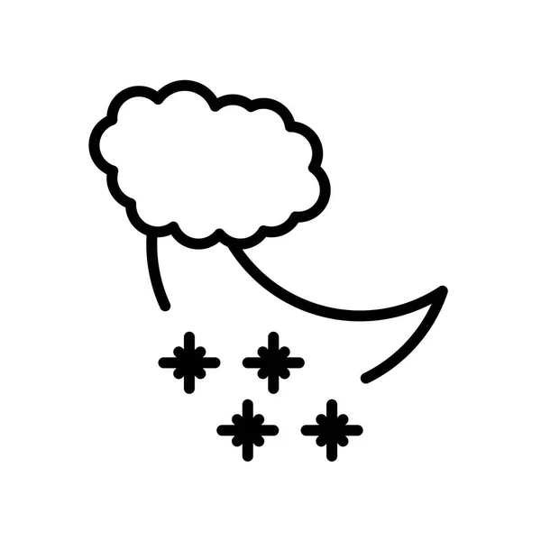 Ночной снег иконка вектор знак и символ изолированы на белом фоне, Ночной снег логотип концепции — стоковый вектор
