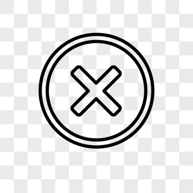 Vektör simgesi üzerinde şeffaf arka plan izole uyarı, uyarı 