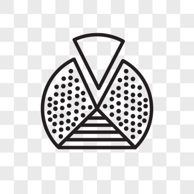 Saydam arka plan üzerinde pasta ch izole pasta grafiği vektör simgesi