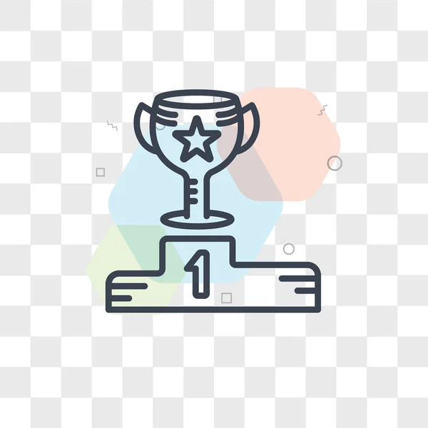 Trofee vector pictogram geïsoleerd op transparante achtergrond, Trophy lo — Stockvector