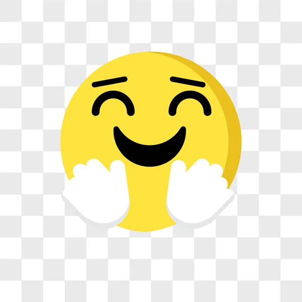 幸せな、幸せなロゴの透明な背景に分離されたベクトルのアイコン — ストックベクタ