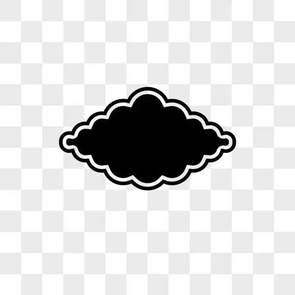 Icône vectorielle Cloud ronde isolée sur fond transparent, Roun — Image vectorielle