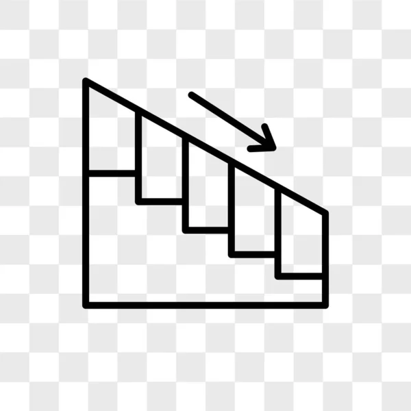 Escaleras vector icono aislado sobre fondo transparente, Escaleras lo — Archivo Imágenes Vectoriales