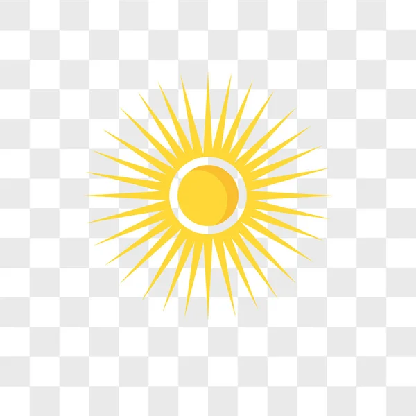 Icono del vector solar aislado sobre fondo transparente, Sun logo des — Archivo Imágenes Vectoriales