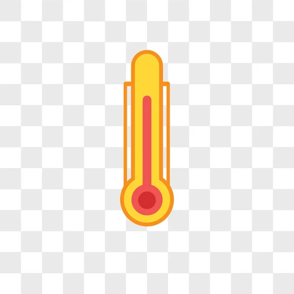 Icono de vector de temperatura aislado sobre fondo transparente, Temp — Vector de stock