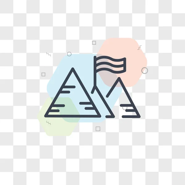 Icône vectorielle drapeau isolée sur fond transparent, logo drapeau d — Image vectorielle