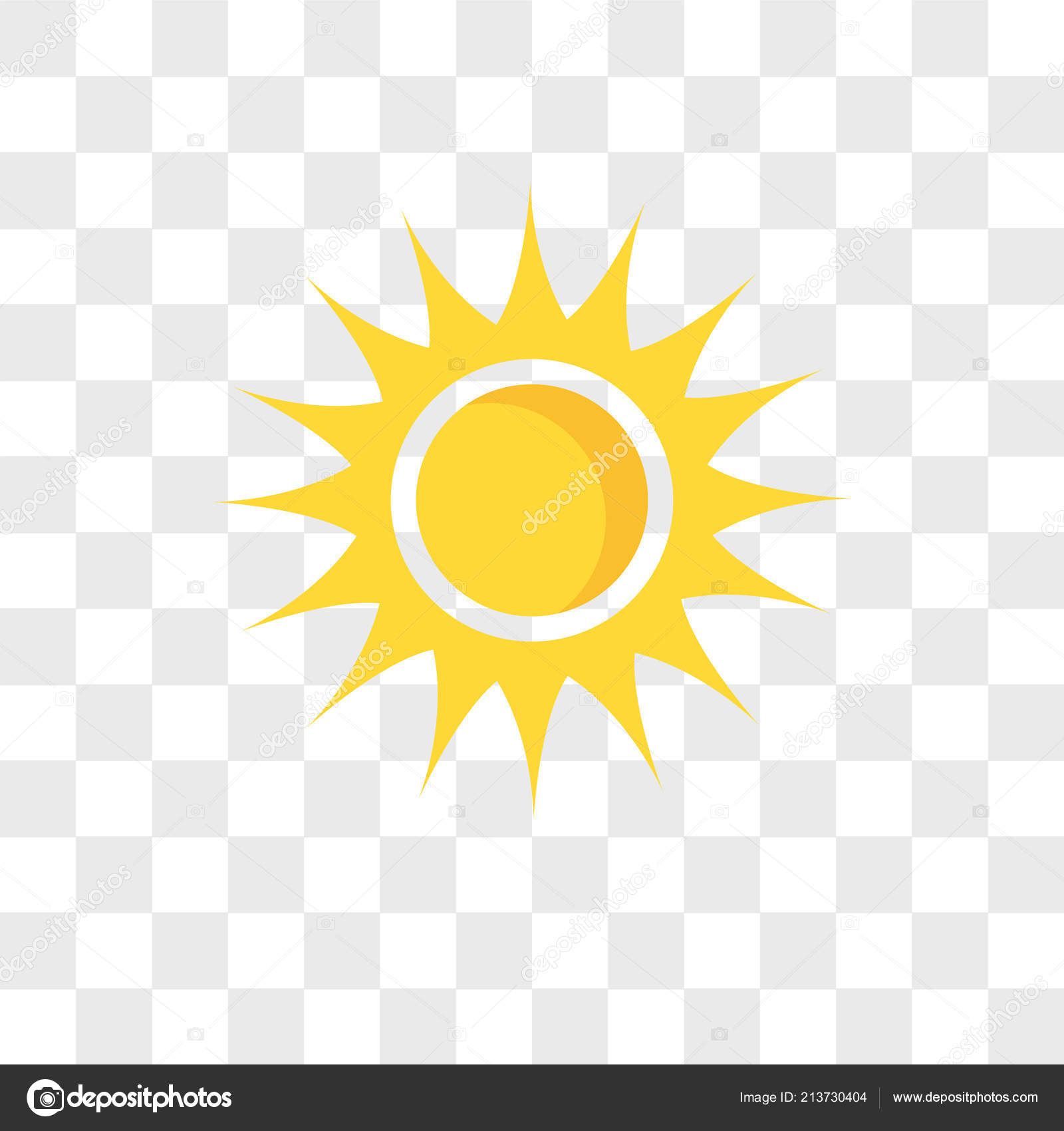 Sun vector icon isolated on transparent background, sun logo des Stock ...