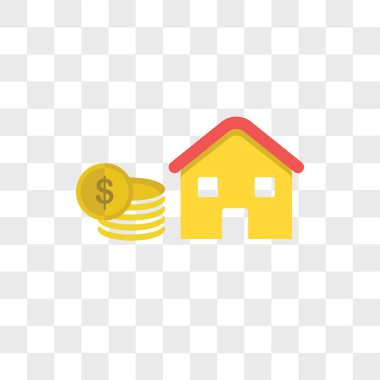 Saydam arka plan üzerinde Mortgag izole ipotek vektör simgesi