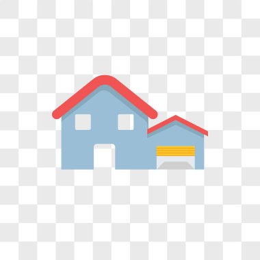 Saydam arka plan üzerinde House logosu izole House vektör simgesi