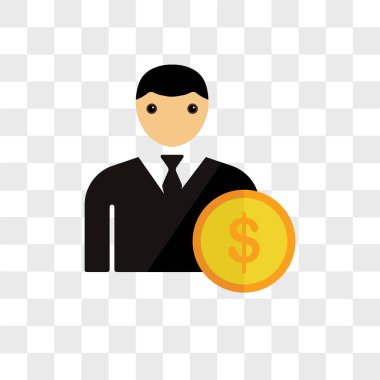 Saydam arka plan üzerinde işletme izole iş vektör simgesi