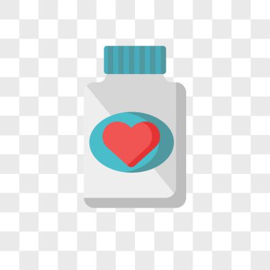 Saydam arka plan üzerinde tedavi logosu d izole vektör simge tedavi