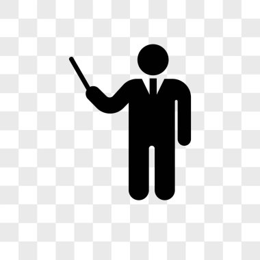 Saydam arka plan üzerinde izole zarif yönetmen vektör simgesi,