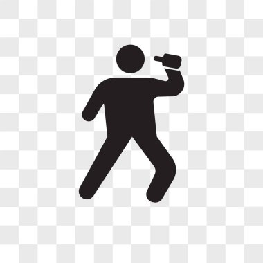 Vektör simgesi üzerinde şeffaf arka plan izole içme, Drinkin