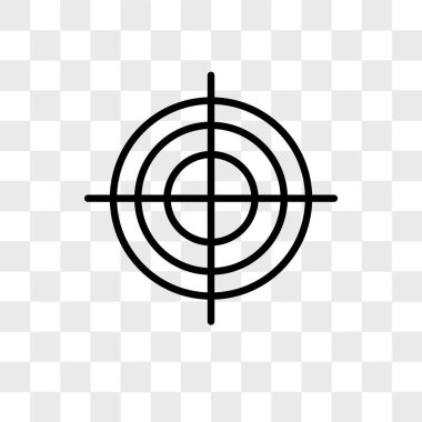 Saydam arka plan üzerinde hedef lo izole hedef vektör simgesi