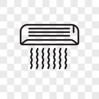 Saydam arka plan üzerinde izole Klima vektör simgesi, 