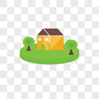 Saydam arka plan üzerinde House logosu izole House vektör simgesi