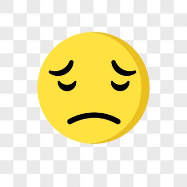 Saydam arka plan üzerinde üzgün logo des izole üzgün vektör simgesi