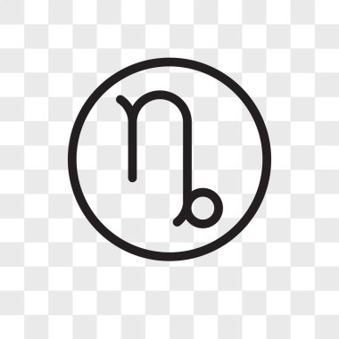 Saydam arka plan üzerinde kaprik izole Oğlak vektör simgesi