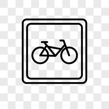 Saydam arka plan üzerinde bisiklet izole Bisiklet vektör simgesi 