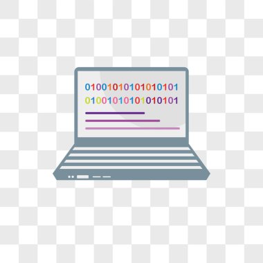 Saydam arka plan üzerinde Binə izole ikili kod vektör simgesi