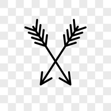 saydam arka plan üzerinde ok logosu izole ok vektör simgesi