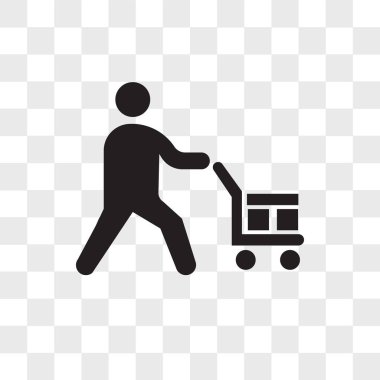 Kutuları vektör simgesi üzerinde şeffaf backgro izole yükleme alt