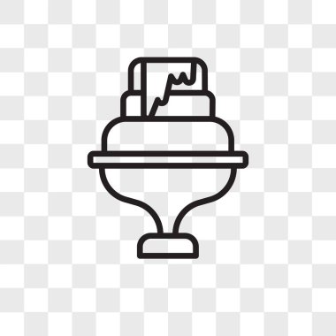 Saydam arka plan üzerinde izole kek vektör simge düğün, Çar