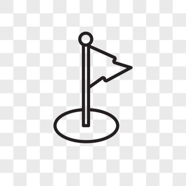 Bayrak simgesini şeffaf arka plan üzerinde bayrak logosu d izole vektör