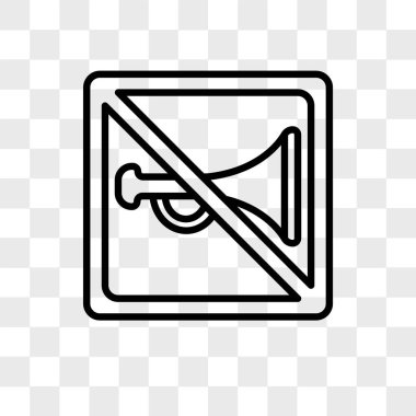 Saydam arka plan üzerinde boynuz logosu d izole boynuz vektör simgesi