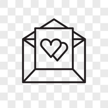 Düğün davetiyesi vektör simgesi üzerinde şeffaf adam izole