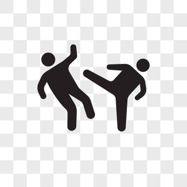 Vektör simgesi üzerinde şeffaf arka plan izole mücadele, Fightin