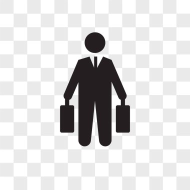 Saydam arka plan üzerinde Shopper izole alışverişçi vektör simgesi 