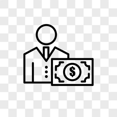 Saydam arka plan üzerinde maaş lo izole maaş vektör simgesi