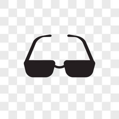 Saydam arka plan üzerinde Sungl izole güneş gözlüğü vektör simgesi