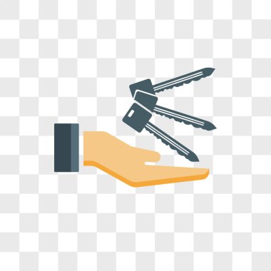 saydam arka plan üzerinde anahtar des izole anahtar vektör simgesi