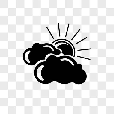 Saydam arka plan üzerinde Clo izole bulutlu gece vektör simgesi