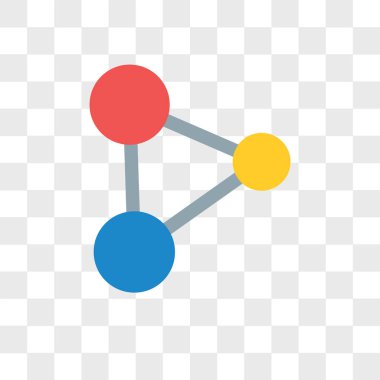 Saydam arka plan üzerinde Chemica izole kimyasal vektör simgesi