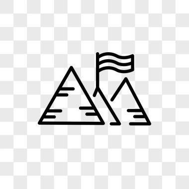 Bayrak simgesini şeffaf arka plan üzerinde bayrak logosu d izole vektör