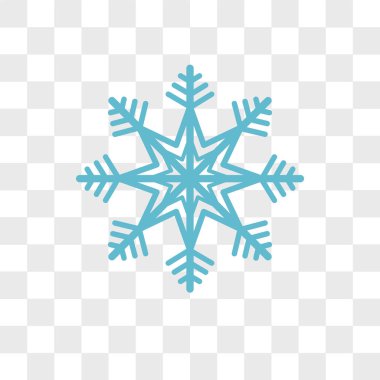 Saydam arka plan üzerinde Snowfl izole kar tanesi vektör simgesi