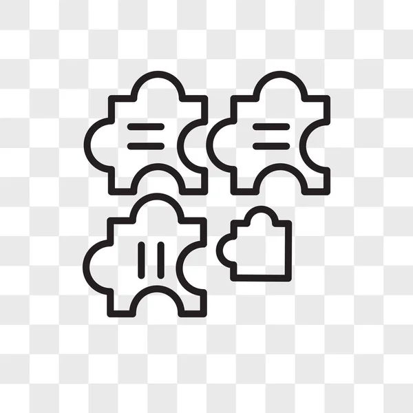 Puzzle icono del vector aislado sobre fondo transparente, Puzzle lo — Archivo Imágenes Vectoriales