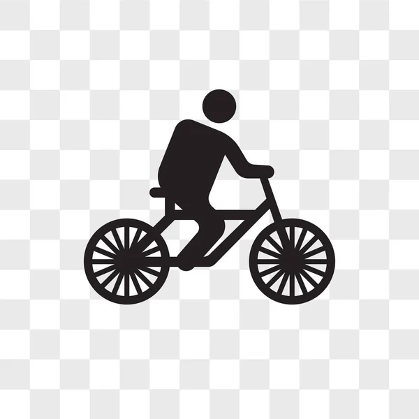 Bicycle vector icon isolated on transparent background, Bicycle — Stock Vector